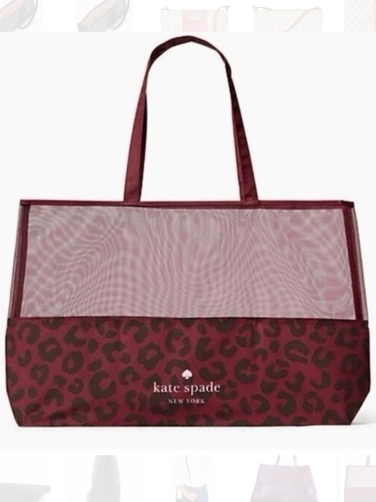 kate spade Handbags - KATE SPADE Large Mesh Tote Bag in Blackberry NWOT